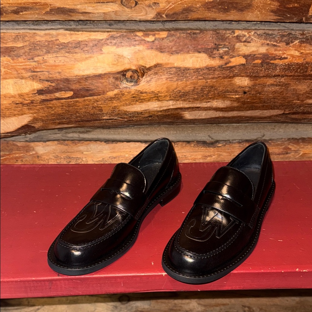 🖤NWOT 38.5’(8)JW ANDERSON Black Patent Leather Penny Loafers